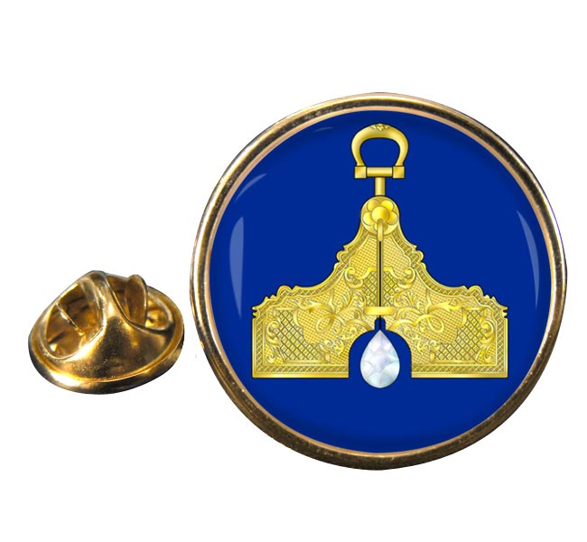 Masonic Lodge Senior Warden Round Pin Badge