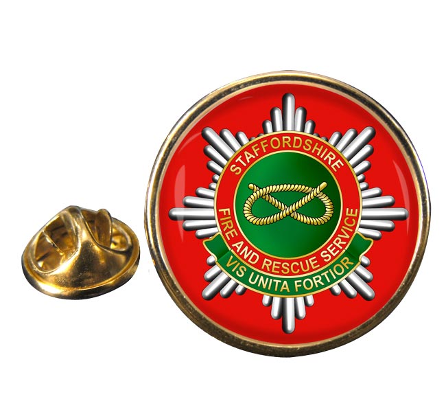 Staffordshire Fire and Rescue Round Pin Badge