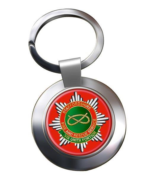 Staffordshire Fire and Rescue Chrome Key Ring