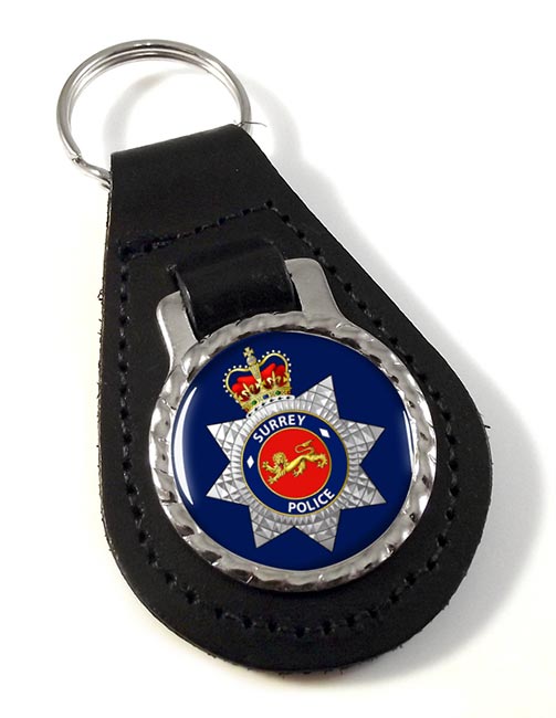Surrey Police Leather Key Fob