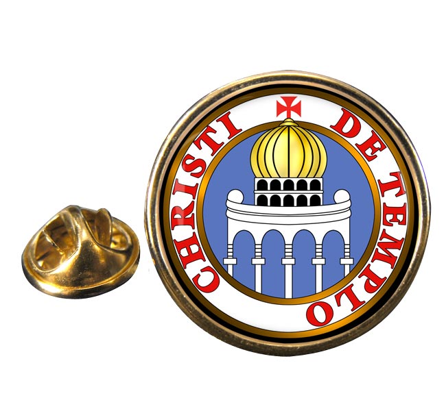 Knights Templar Seal Reverse Round Pin Badge