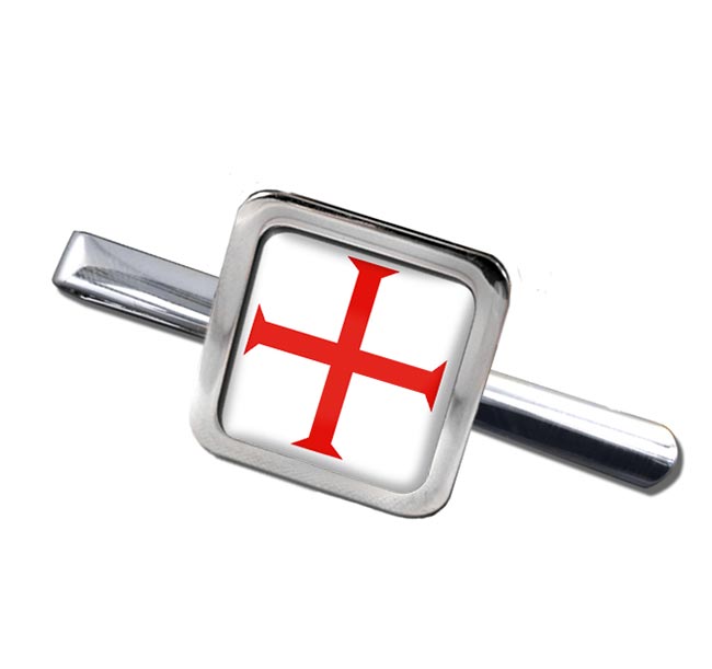 Knights Templar Cross Square Tie Clip