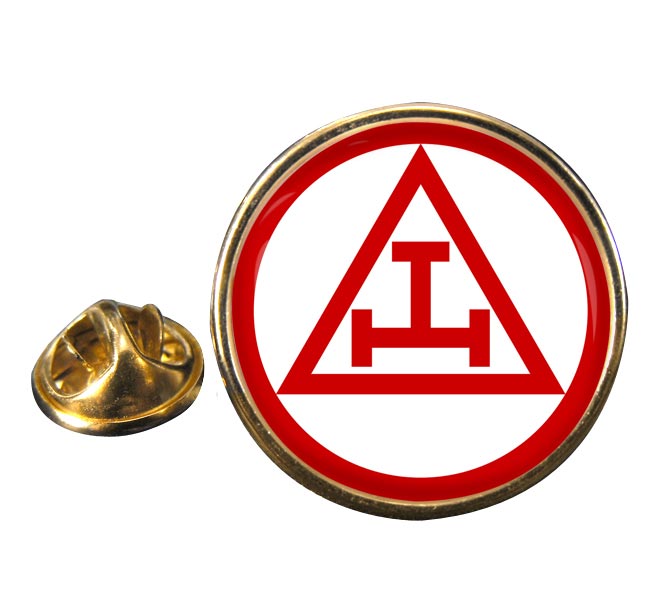 Royal Arch Masonry Triple Tau Round Pin Badge