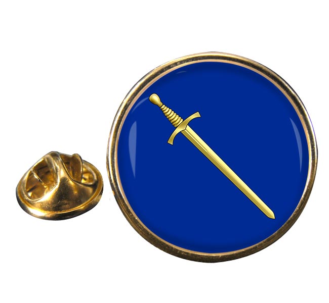 Masonic Lodge Tyler Round Pin Badge