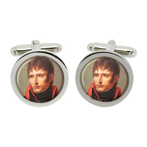 Boutons De Manchettes Napoléon Bonaparte - Blason Couronne Impérial, Alliage Argenté