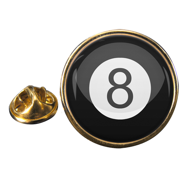 8 Ball Pool Round Pin Badge