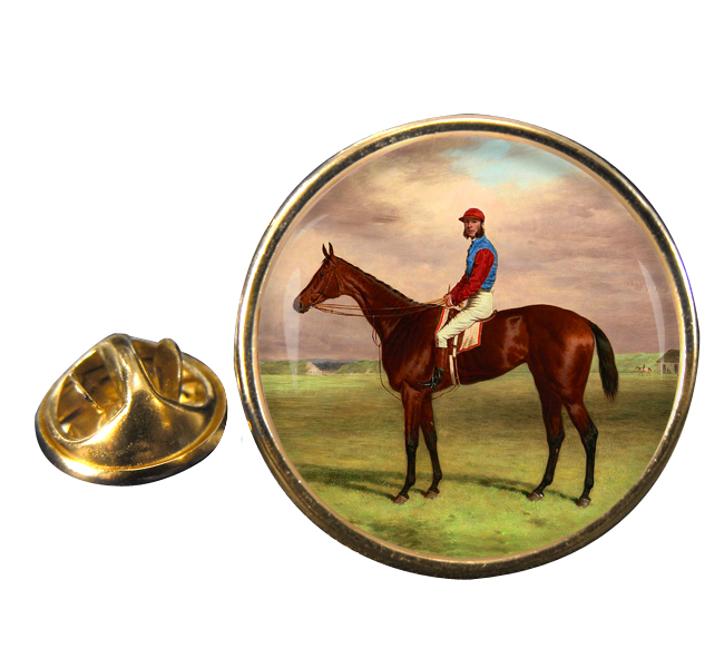 Bay Filly Agility by H. Hall Round Pin Badge