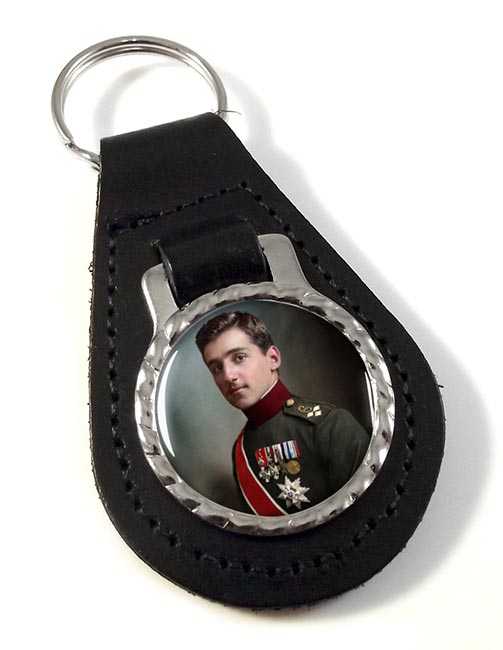 Alexander I of Yugoslavia Leather Key Fob