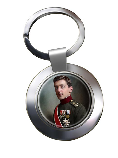 Alexander I of Yugoslavia Chrome Key Ring