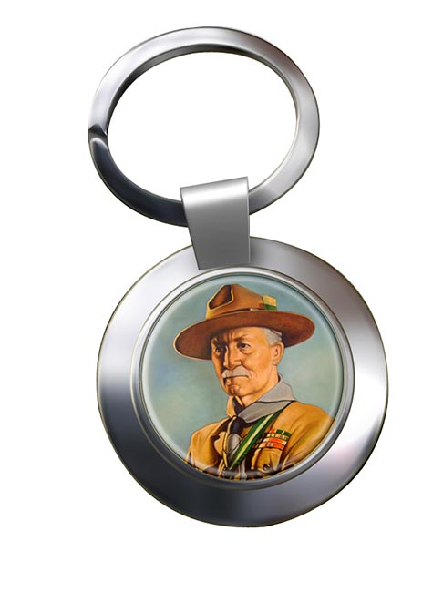 Robert Baden-Powell Chrome Key Ring