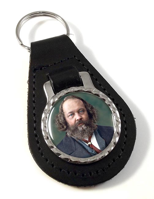 Mikhail Bakunin Leather Key Fob