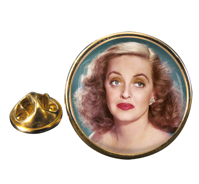 Bette Davis Round Pin Badge