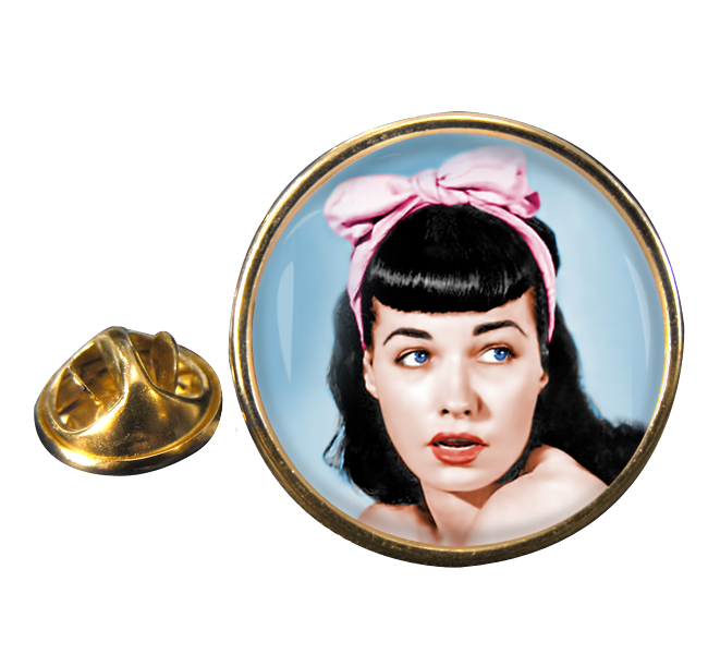 Bettie Page Round Pin Badge