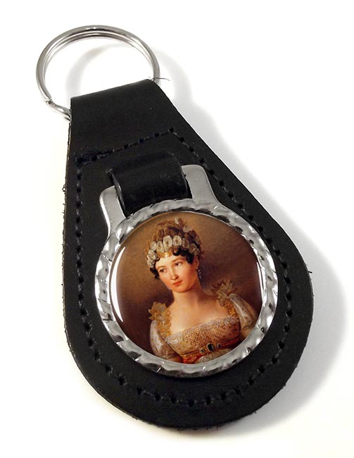 Caroline Bonaparte Leather Key Fob