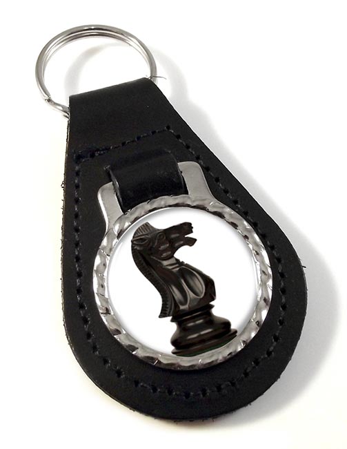Chess Knight Leather Key Fob