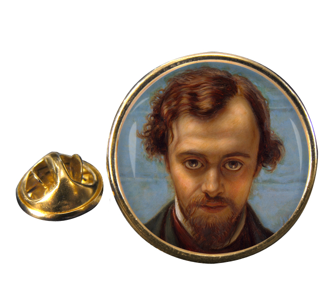 Dante Gabriel Rossetti Round Pin Badge