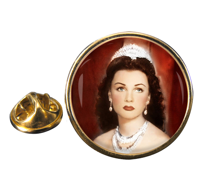 Fawzia of Egypt Round Pin Badge