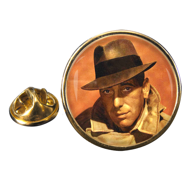 Humphrey Bogart Round Pin Badge