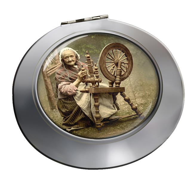 Irish Spinning Wheel Chrome Mirror