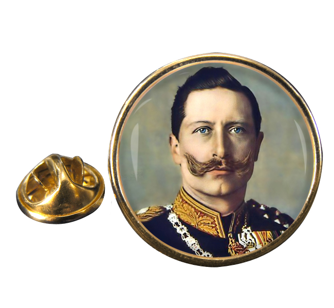 Kaiser Wilhelm II Round Pin Badge