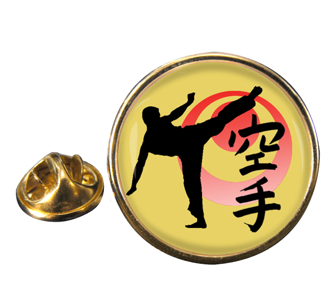 Karate Round Pin Badge