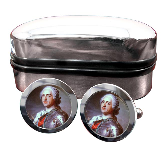 King Louis XV of France Round Cufflinks