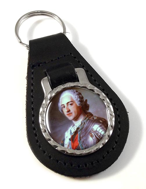 King Louis XV of France Leather Key Fob