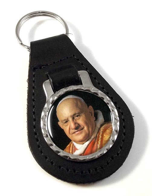 Pope John XXIII Leather Key Fob