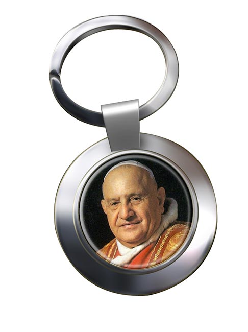 Pope John XXIII Chrome Key Ring