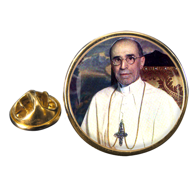 Pope Pius XII Round Pin Badge