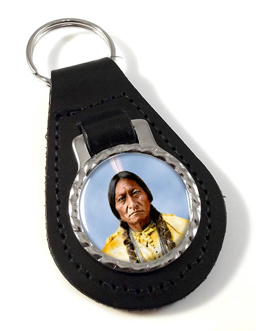 Sitting Bull Leather Key Fob
