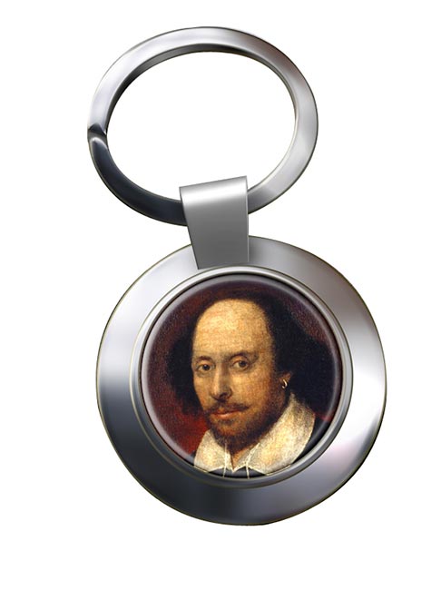 William Shakespeare Chrome Key Ring