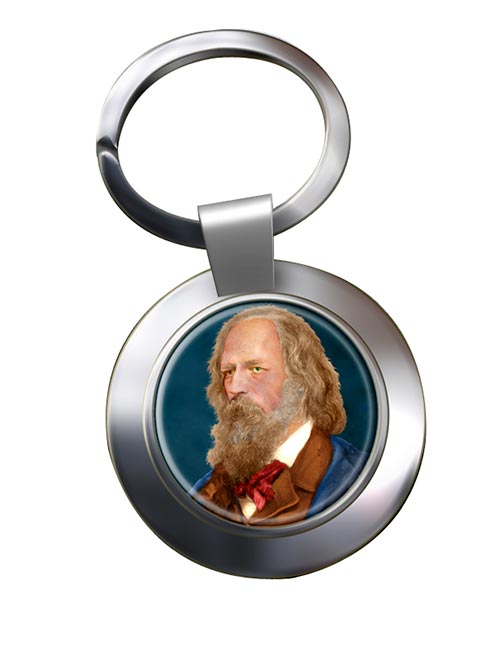 Alfred Lord Tennyson Chrome Key Ring