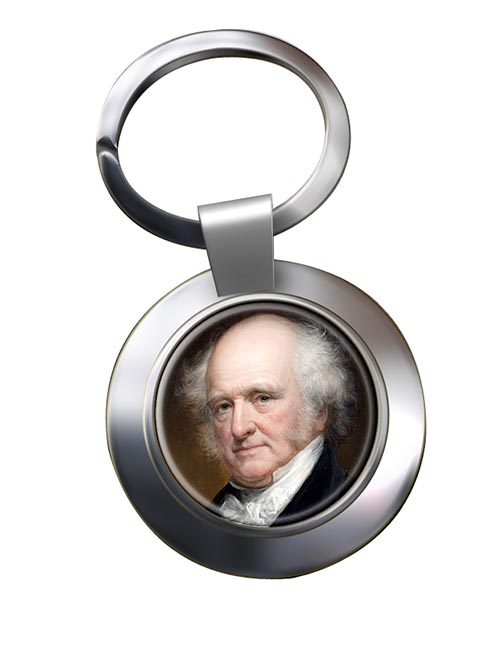 President Martin Van Buren Chrome Key Ring