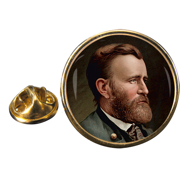 President Ulysses S. Grant Round Pin Badge