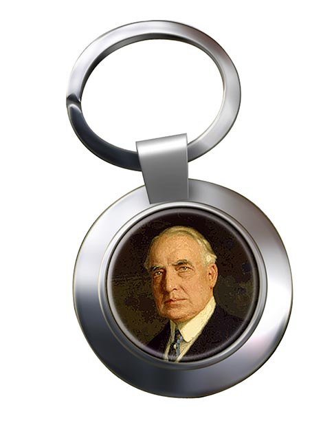President Warren Harding Chrome Key Ring