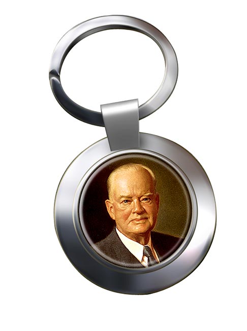 President Herbert Hoover Chrome Key Ring