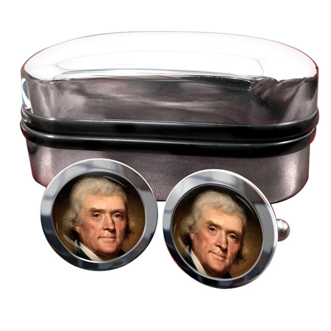 President Thomas Jefferson Round Cufflinks