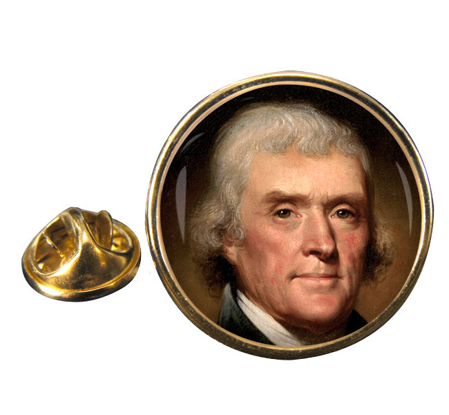 President Thomas Jefferson Round Pin Badge