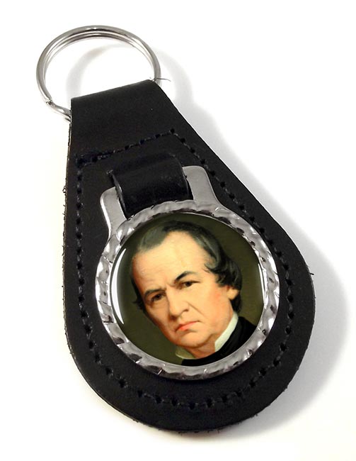 President Andrew Johnson Leather Key Fob