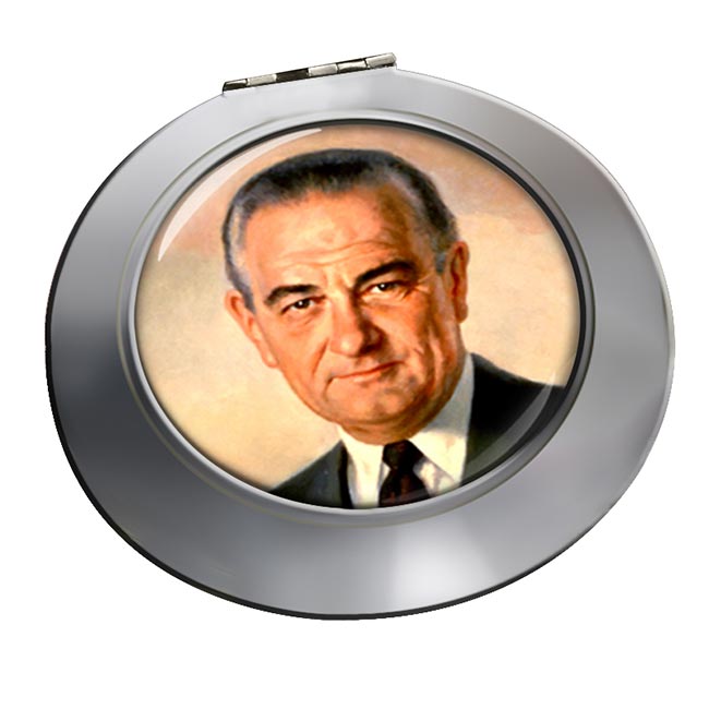 President Lyndon Johnson Chrome Mirror