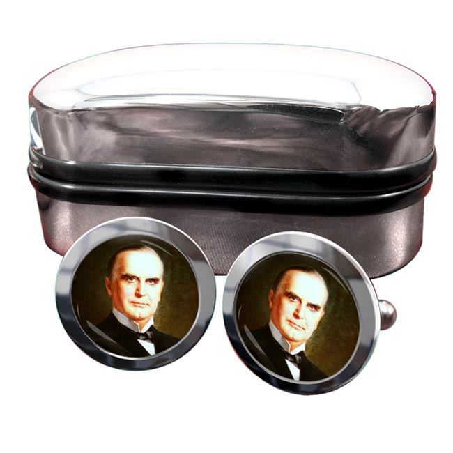 President William McKinley Round Cufflinks