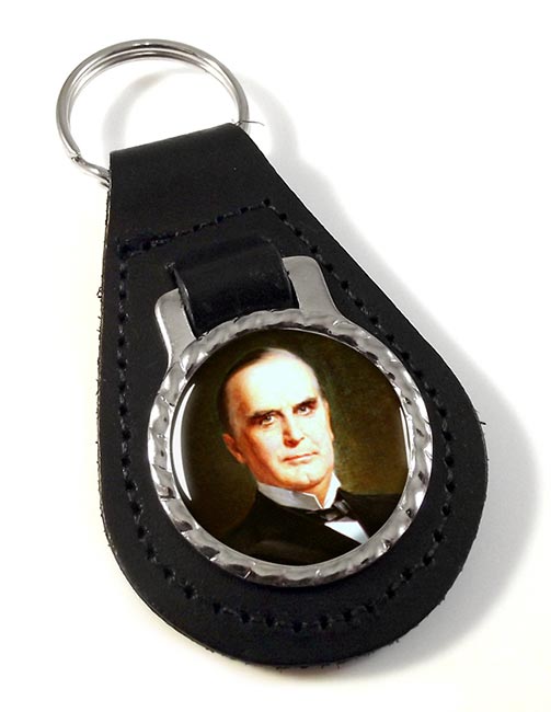 President William McKinley Leather Key Fob