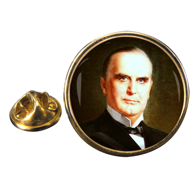 President William McKinley Round Pin Badge