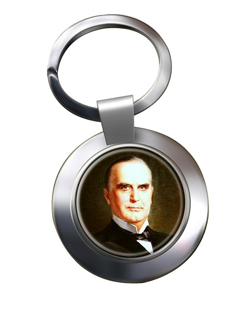 President William McKinley Chrome Key Ring