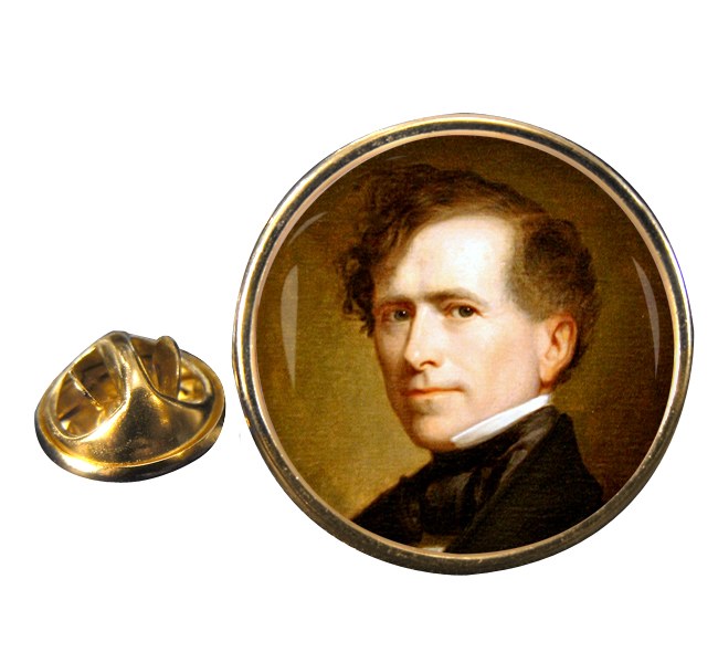 President Franklin Pierce Round Pin Badge