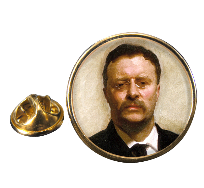 President Theodore Roosevelt Round Pin Badge