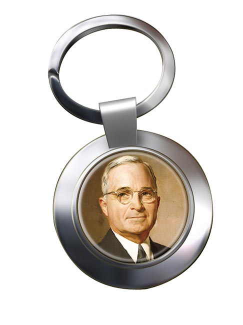 President Harry Truman Chrome Key Ring