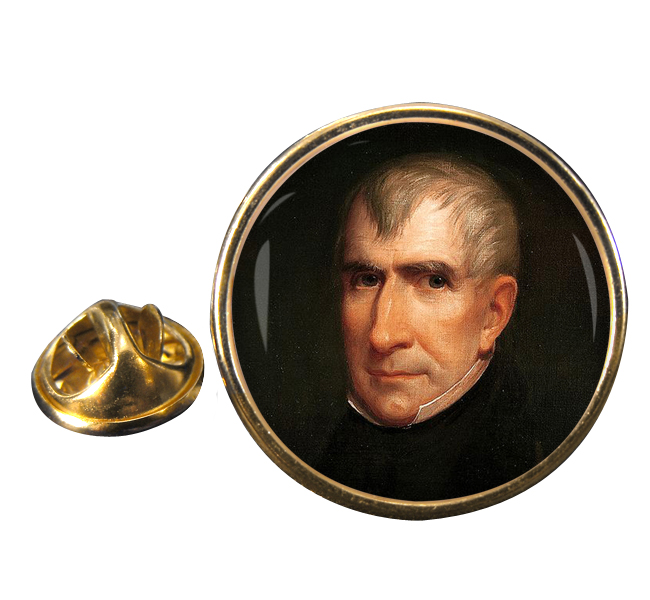 President William Henry Harrison Round Pin Badge
