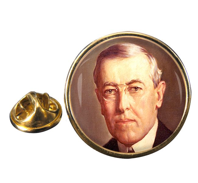 President Woodrow Wilson Round Pin Badge